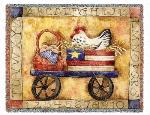 A Chicken In Every Pot Tapestry Throw